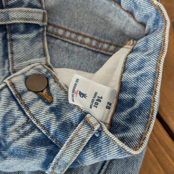 Los Angeles Apparel High Waisted Denim Shorts - Picture 5 of 5